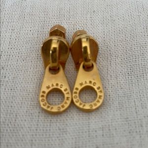 Marc Jacob zipper gold earrings